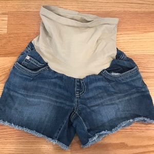 Maternity jean shorts  |  XS